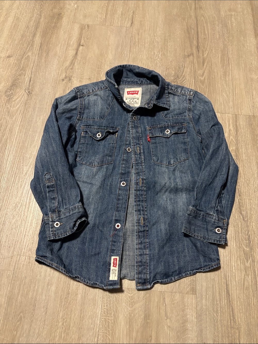 Levi's Blue Denim Button-Down Shirt for Kids